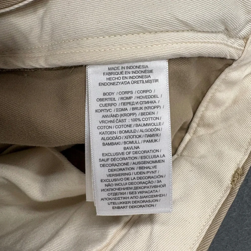 Polo Ralph Lauren Whitman Chino Khaki Pleated Relaxed Fit Mens Pants 36x32 NEW
